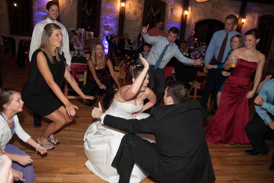 Dancing newlyweds