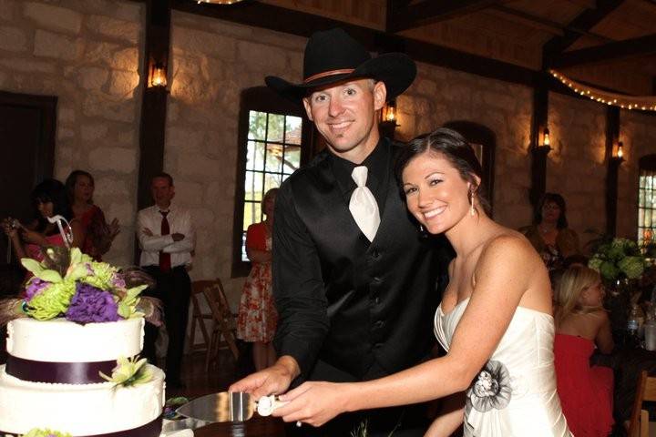 Cutting the cake