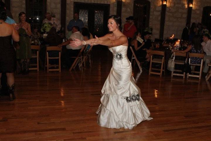 Bride dancing