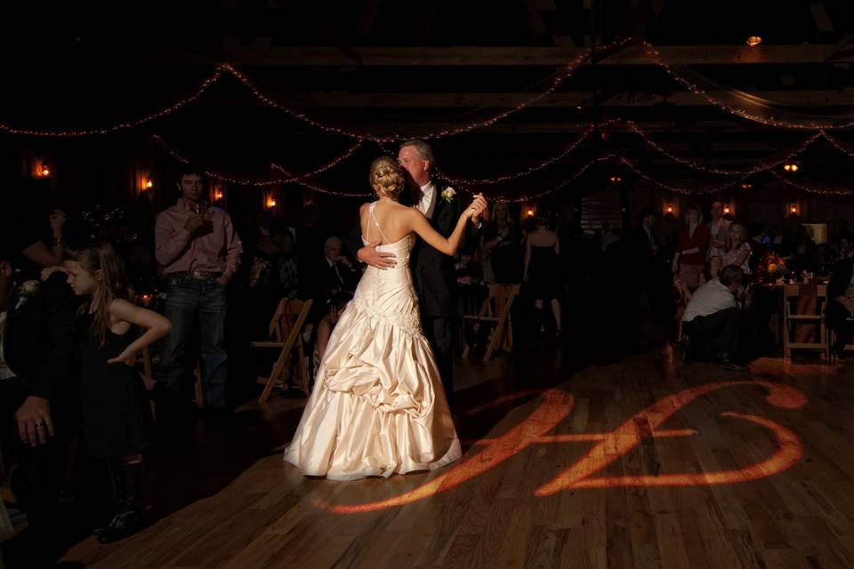 Bride dancing