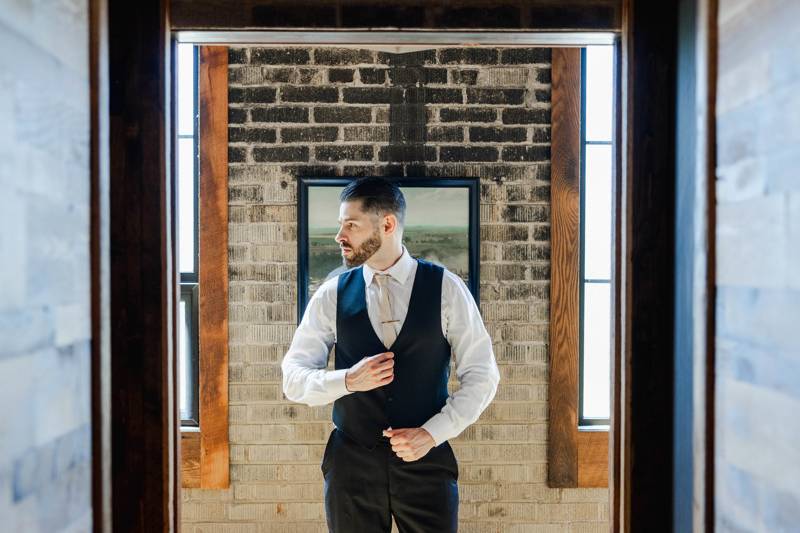 Groom Getting Ready