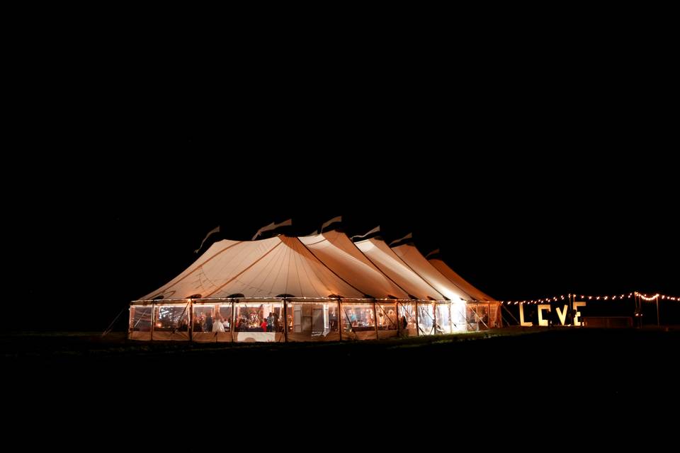 Tent at night