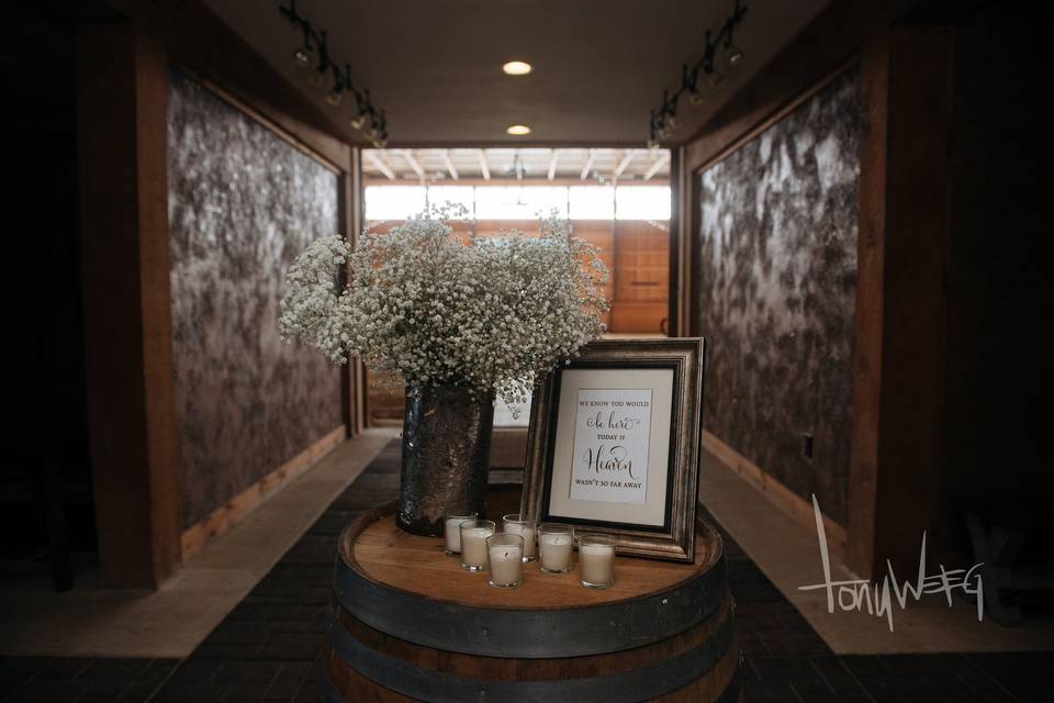 Accent Table in Barn