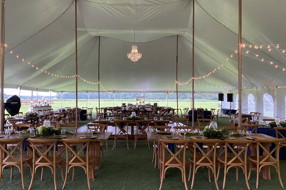 Chandelier and Dance floor