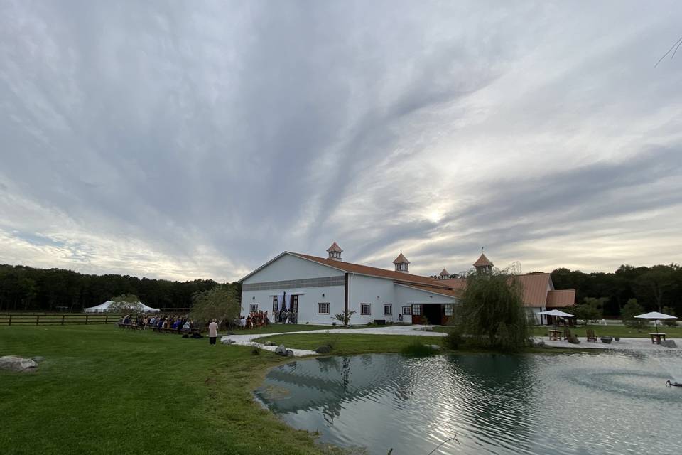 Barn and pond