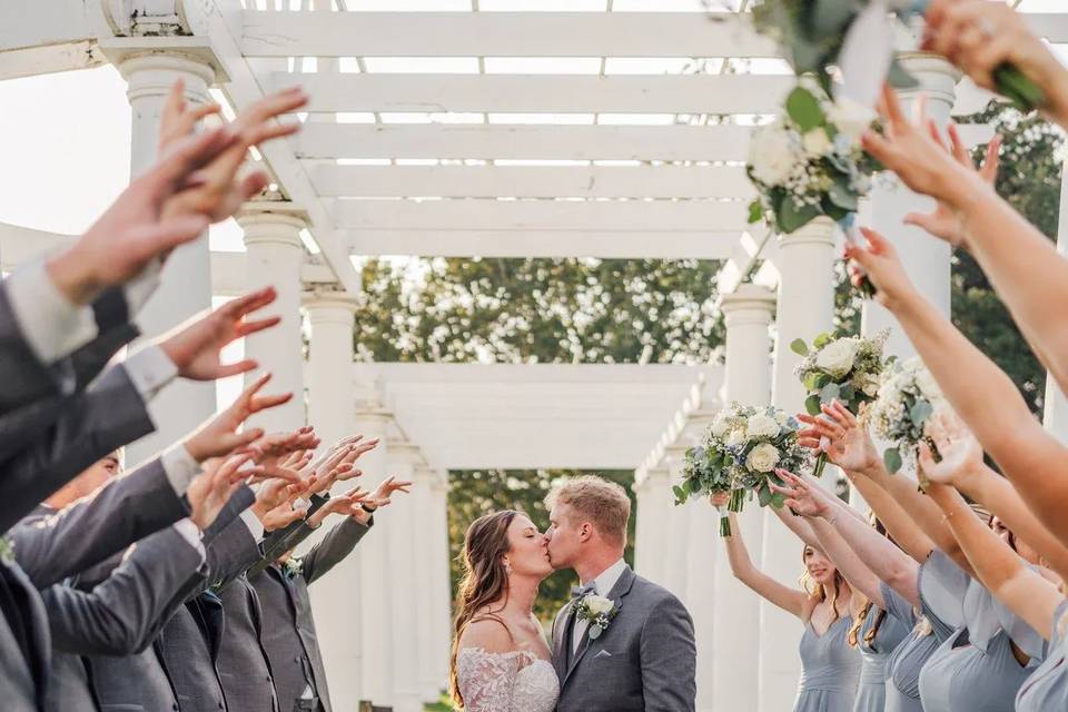 Bride and groom tunnel