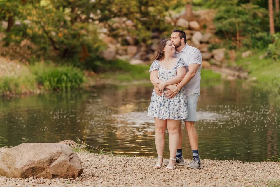 Engagement at waterfall