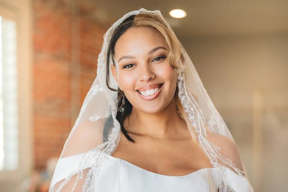 Bride smiling ready