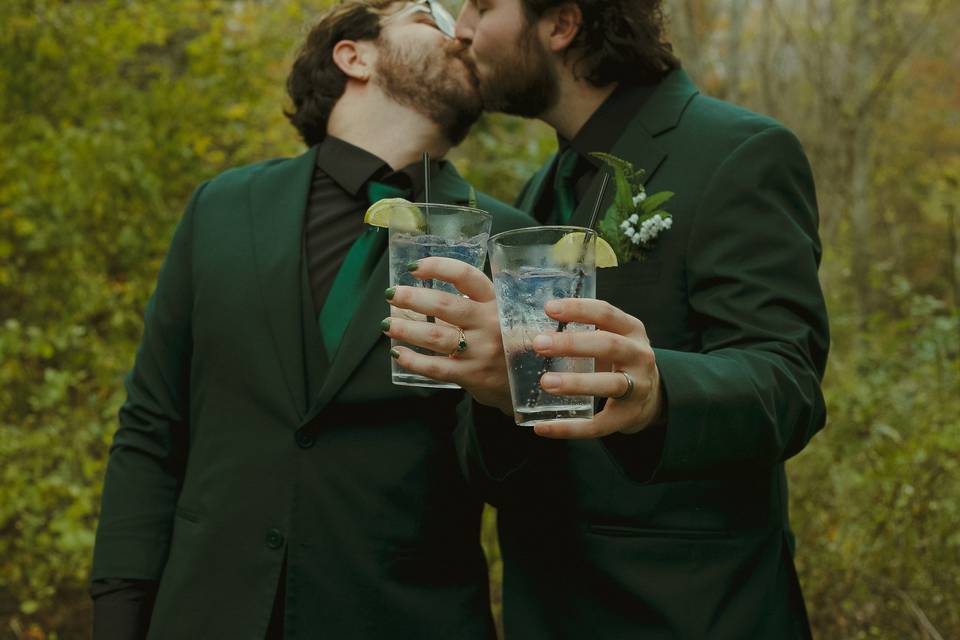 Cheers to being married!