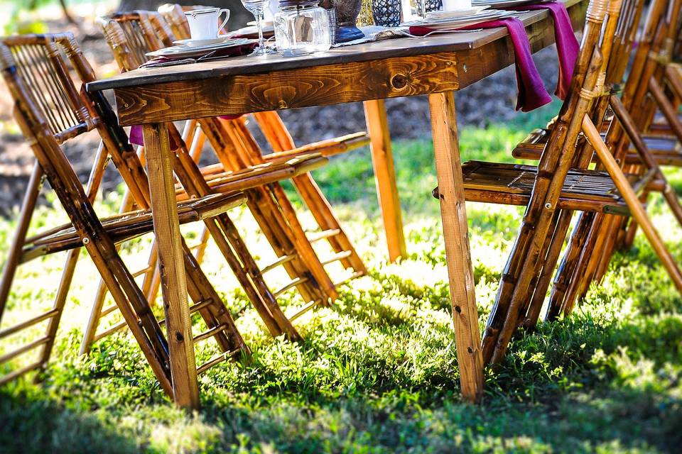 Wooden chairs