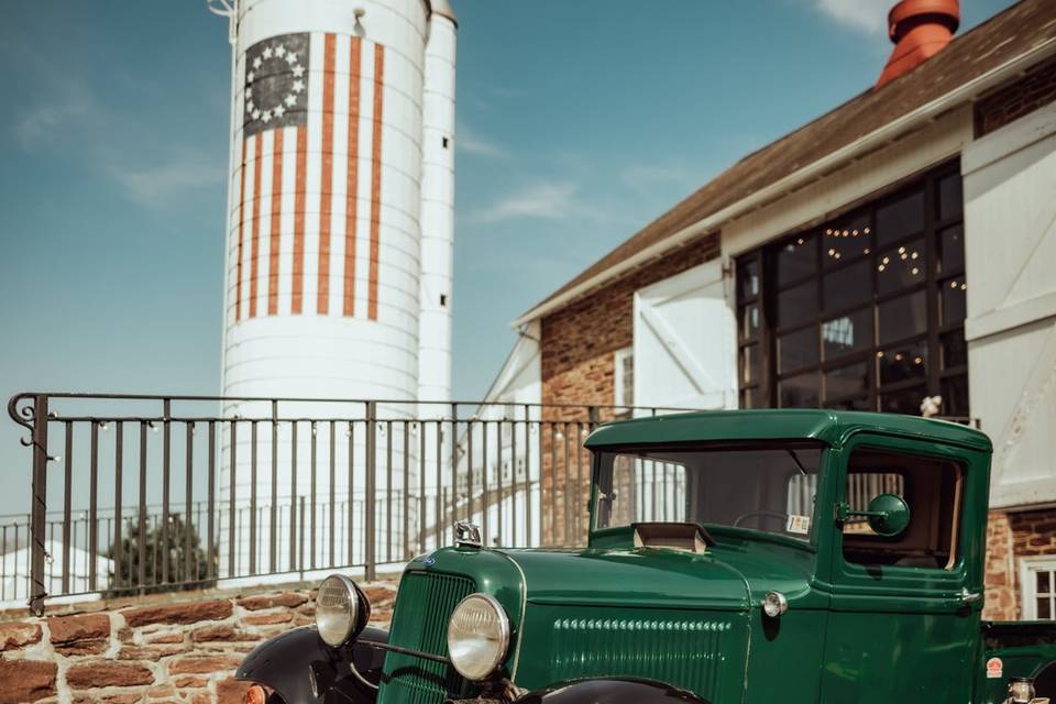 Green Truck on Barn Hill