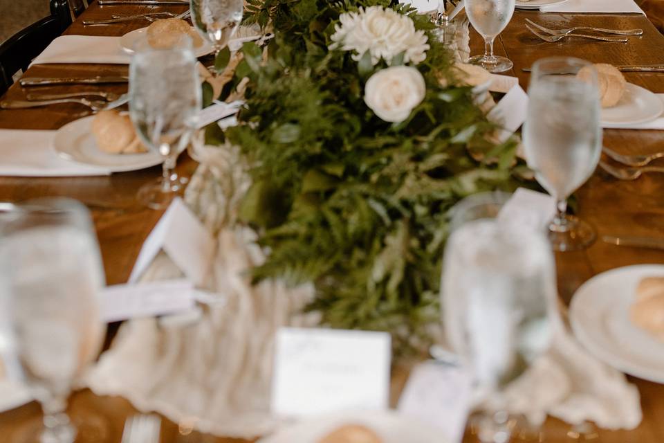 Reception Table Arrangement