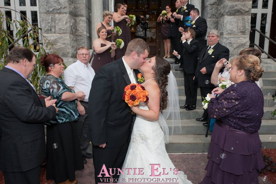 First Kiss outside. Syracuse, NY