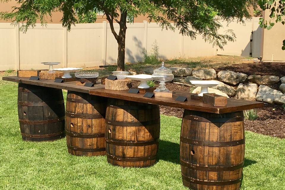 Long tables and barrels