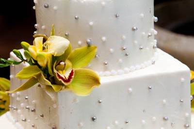 Square and circle shaped cake