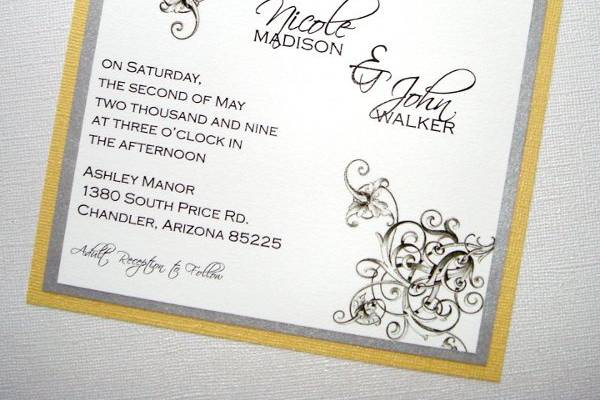 Nicole Floral Invitation