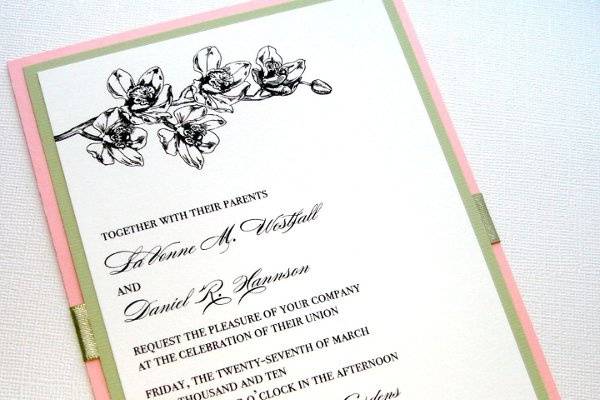 Lavonne Orchid Invitation