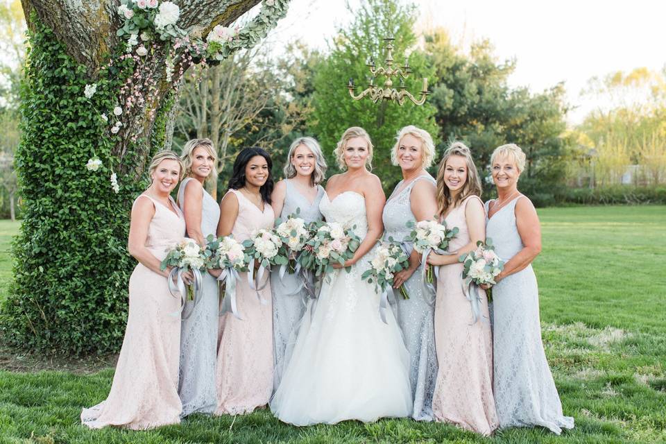 Bridal and bridesmaids