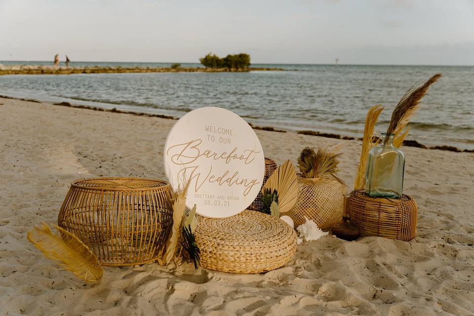 Key West Wedding Welcome Sign