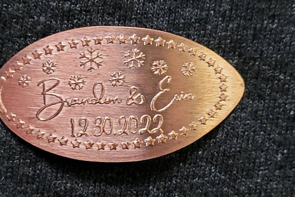 Custom wedding coin