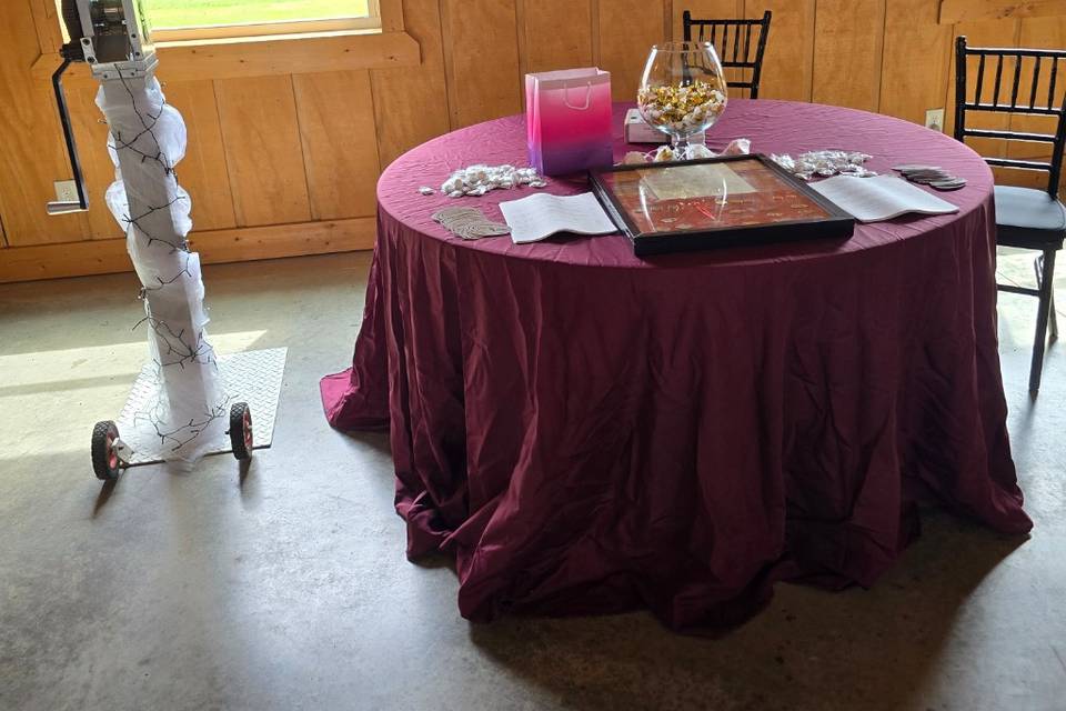 Display from bridal vendor eve