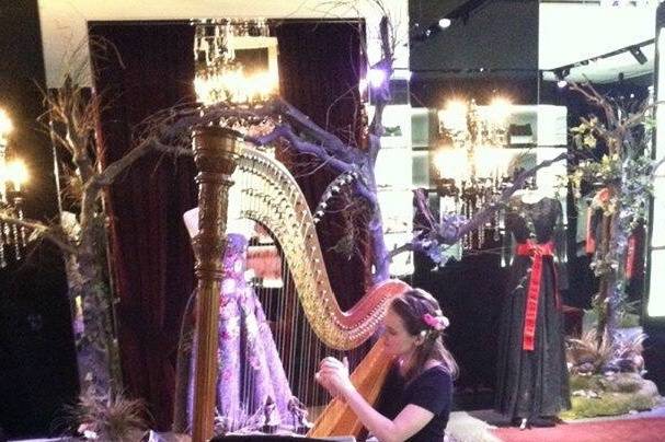 Modern Fairytale Wedding Harpist