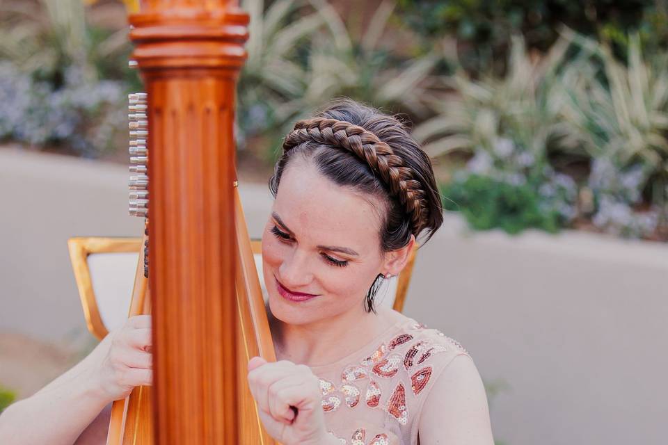 Modern Fairytale Wedding Harpist