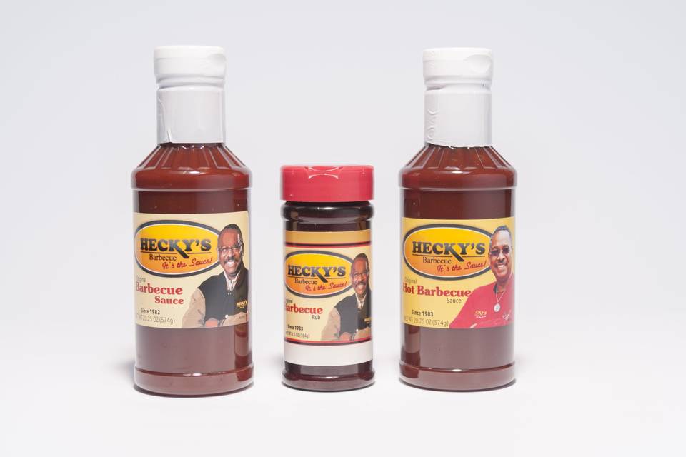 Hecky's barbecue sauce and rub