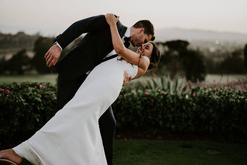 Montecito wedding sunset