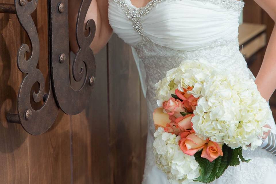 Bridal portrait by ironwork