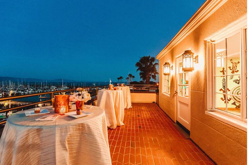 Outdoor cocktail setup