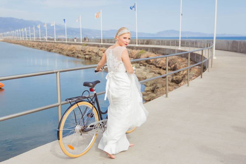 Bride and bike | James & Jess Photography