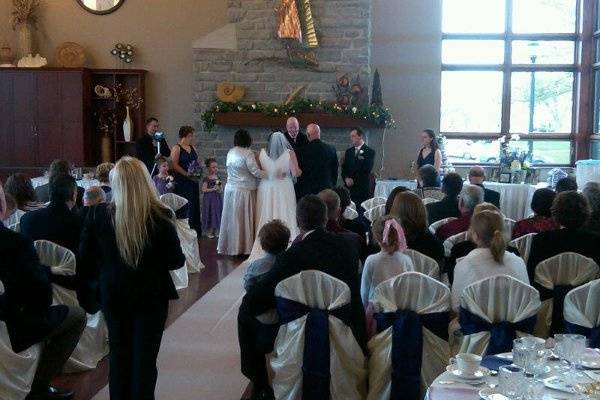 Indoor wedding ceremony