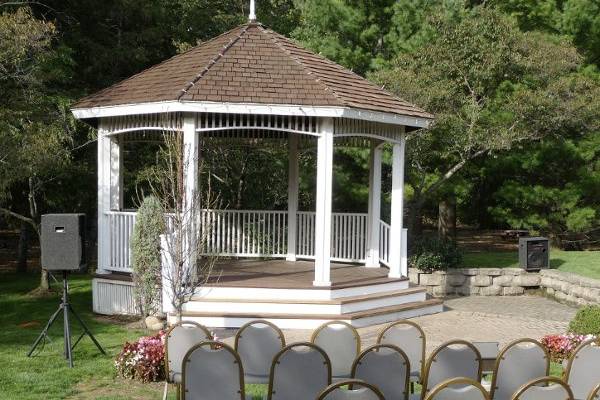 Outdoor wedding setup