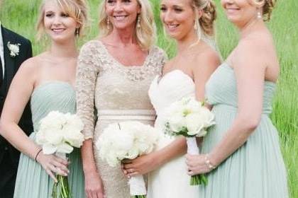 Bride and bridesmaids