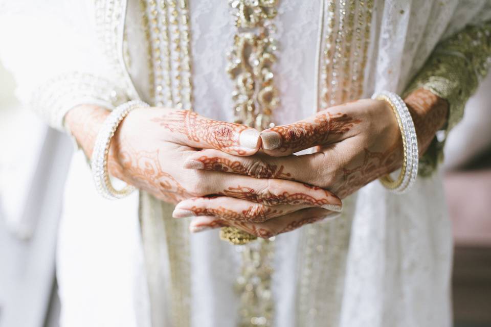 Bride's mehndi tattoo