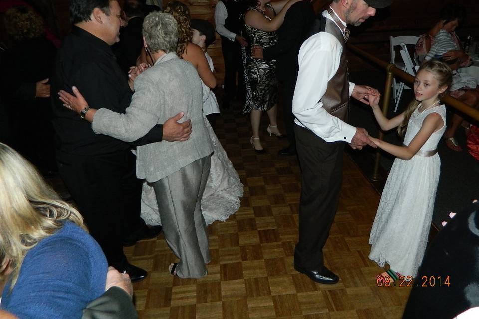 The groom (david) dancing at his reception @ dell-lea country club. Chichester nh.