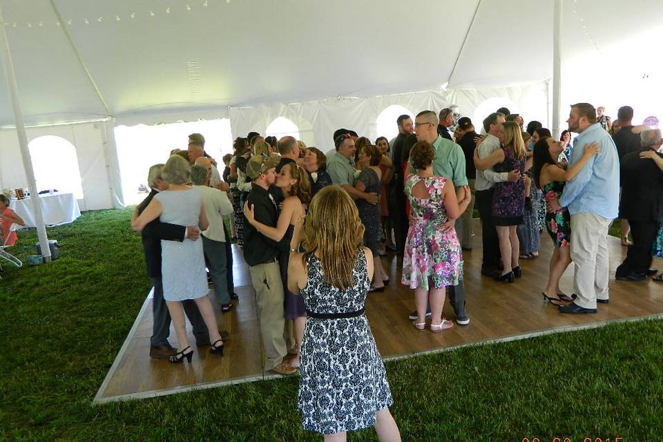 Outside wedding @ a private home in colebrook nh