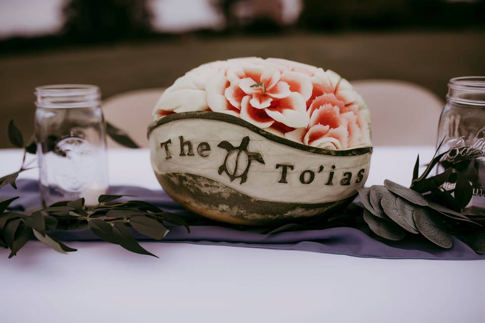 Custom Fruit Carvings