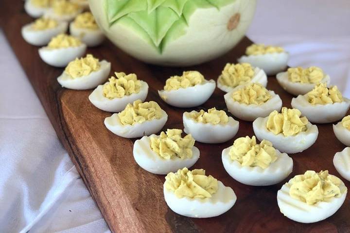 Deviled Eggs with sweet pickle