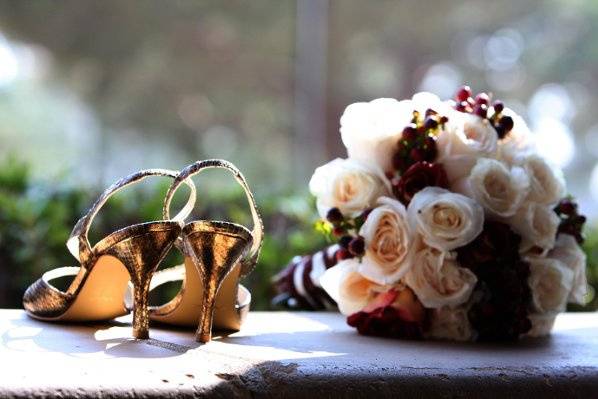 Shoes and flowers