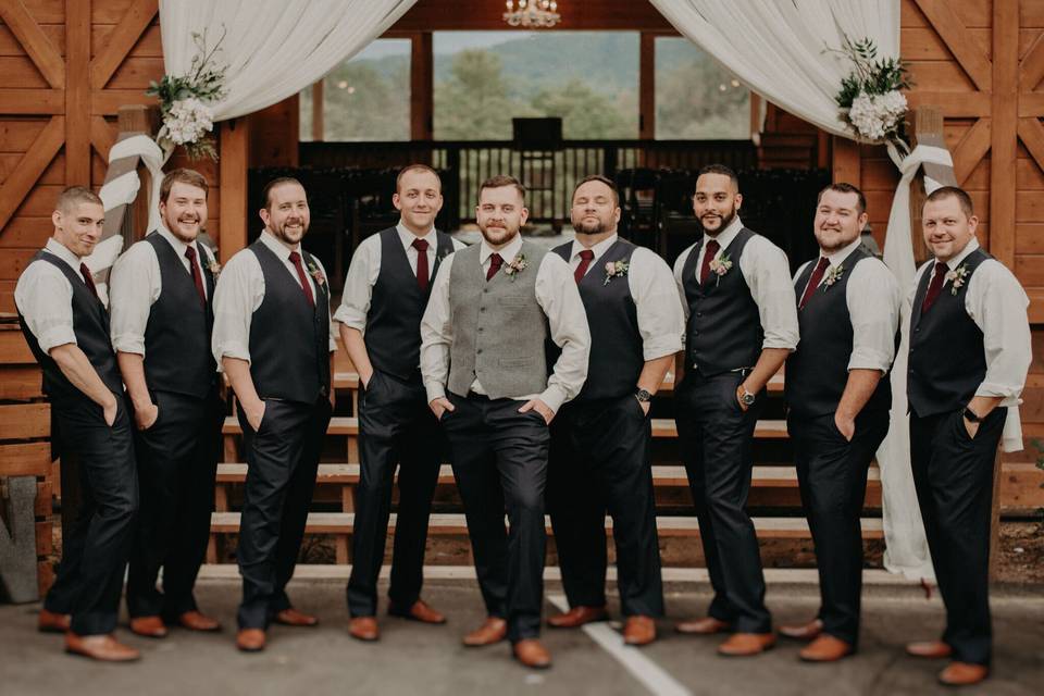 Groom and his groomsmen