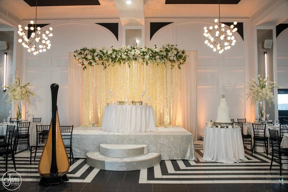 Sweetheart Table & Harp