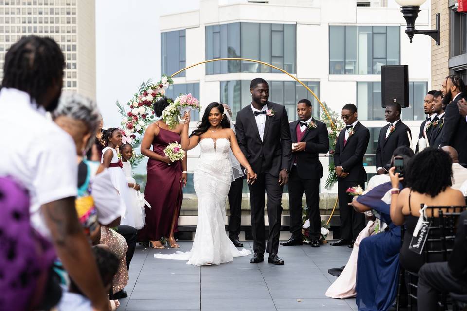 Terrace wedding ceremony