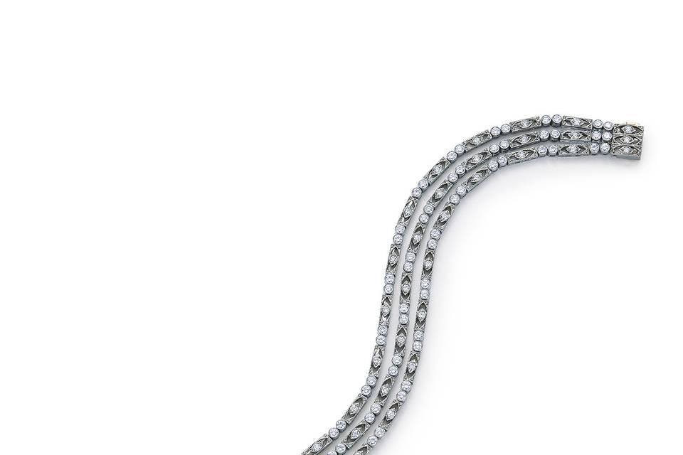 Kwiat vintage 3 row diamond bracelet