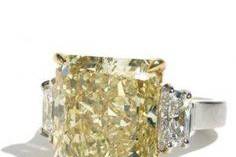 Louis Glick starburst yellow diamond engagement ring