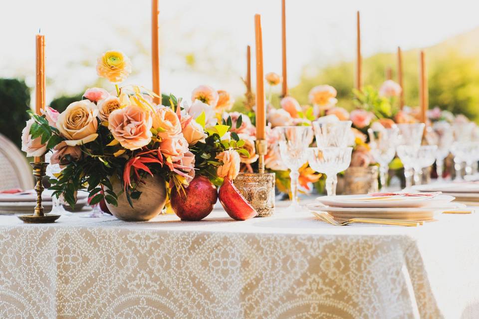 Wedding table setting