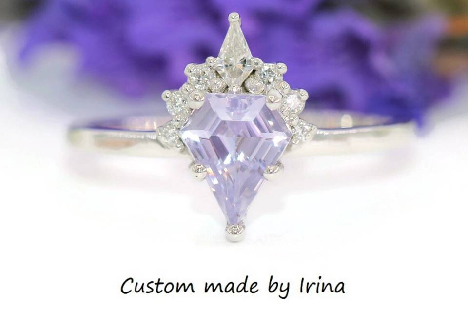 1 ct Sapphire Engagement Ring