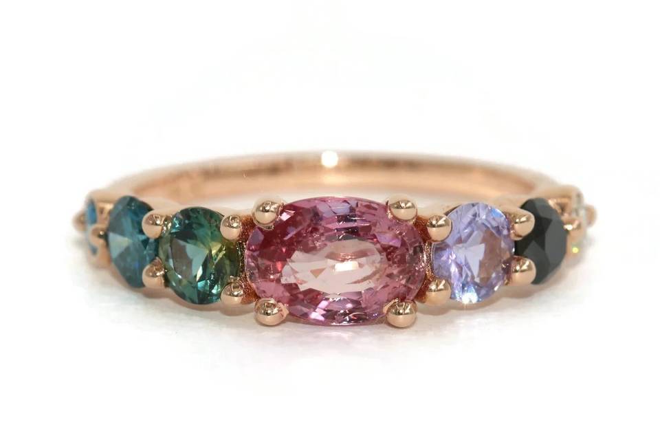 1 ct Ombre Sapphire Ring