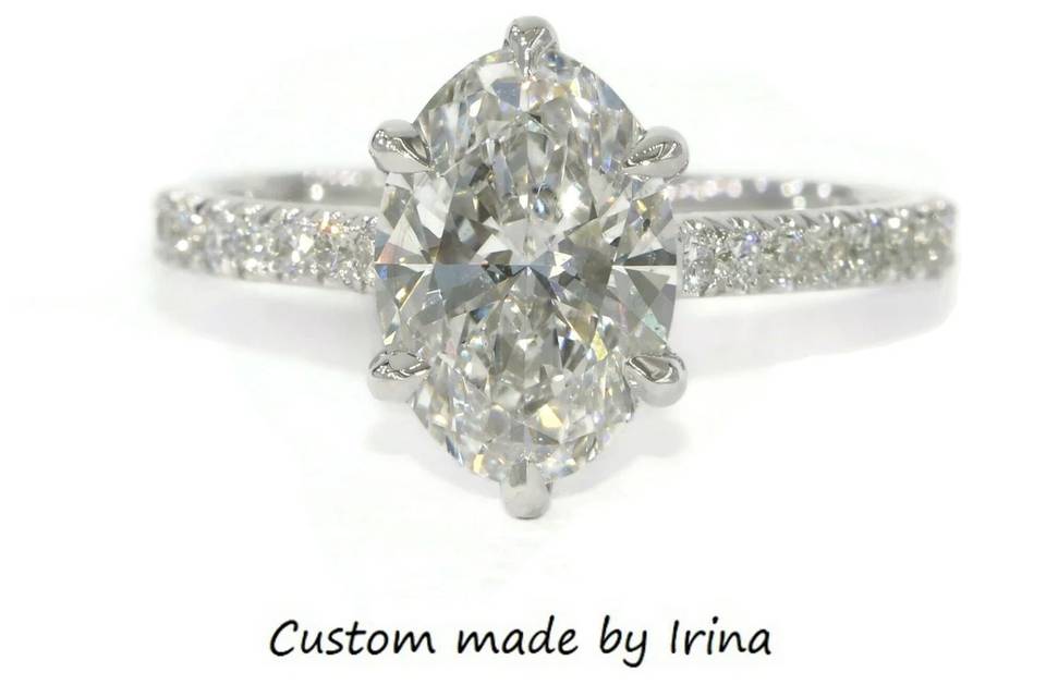 2 ct IGI Oval Diamond Ring